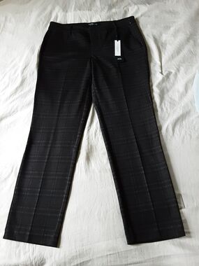 Liverpool Black Plaid Trousers